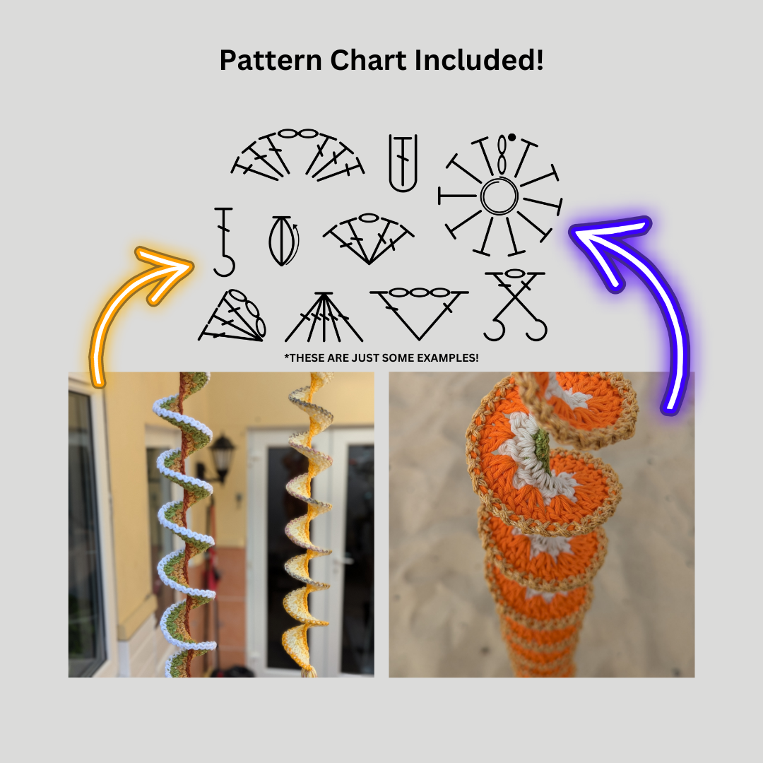 Crochet Wind Spinner Pattern, Crochet Pattern, Crochet Wind Spinner, Wind Spinner, Crochet, Crochet Chime, Wind Chime, Brunaticality