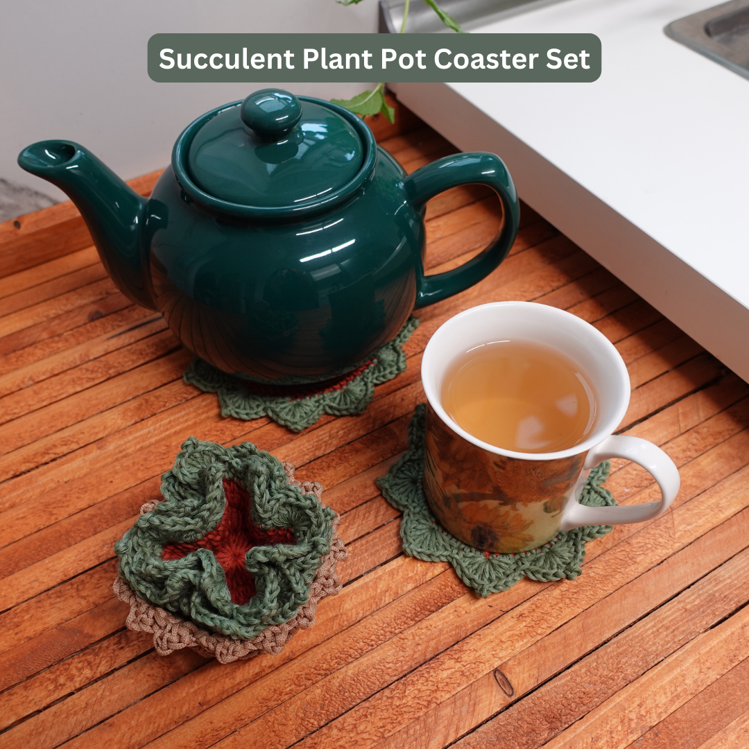 Crochet Pattern Bundle, 8 Crochet Coaster Patterns, Crochet Coaster, Crochet Plant Pot Coaster, Brunaticality