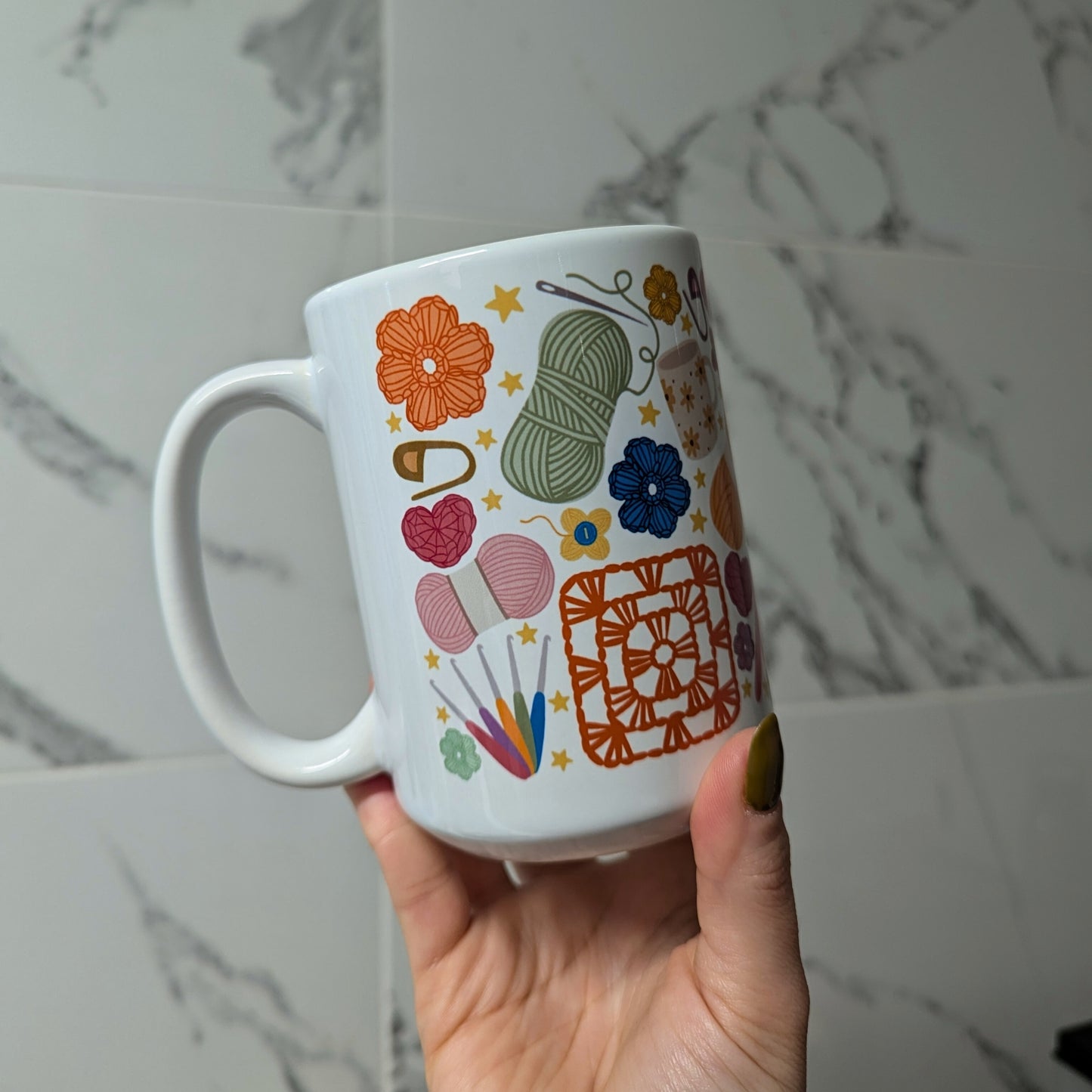 All Things Crochet Mug by Brunaticality - Ceramic 15oz Mug