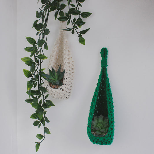 Crochet Hanging Basket Written Pattern, crochet plant hanging basket pattern, crochet pattern, crochet, Brunaticality