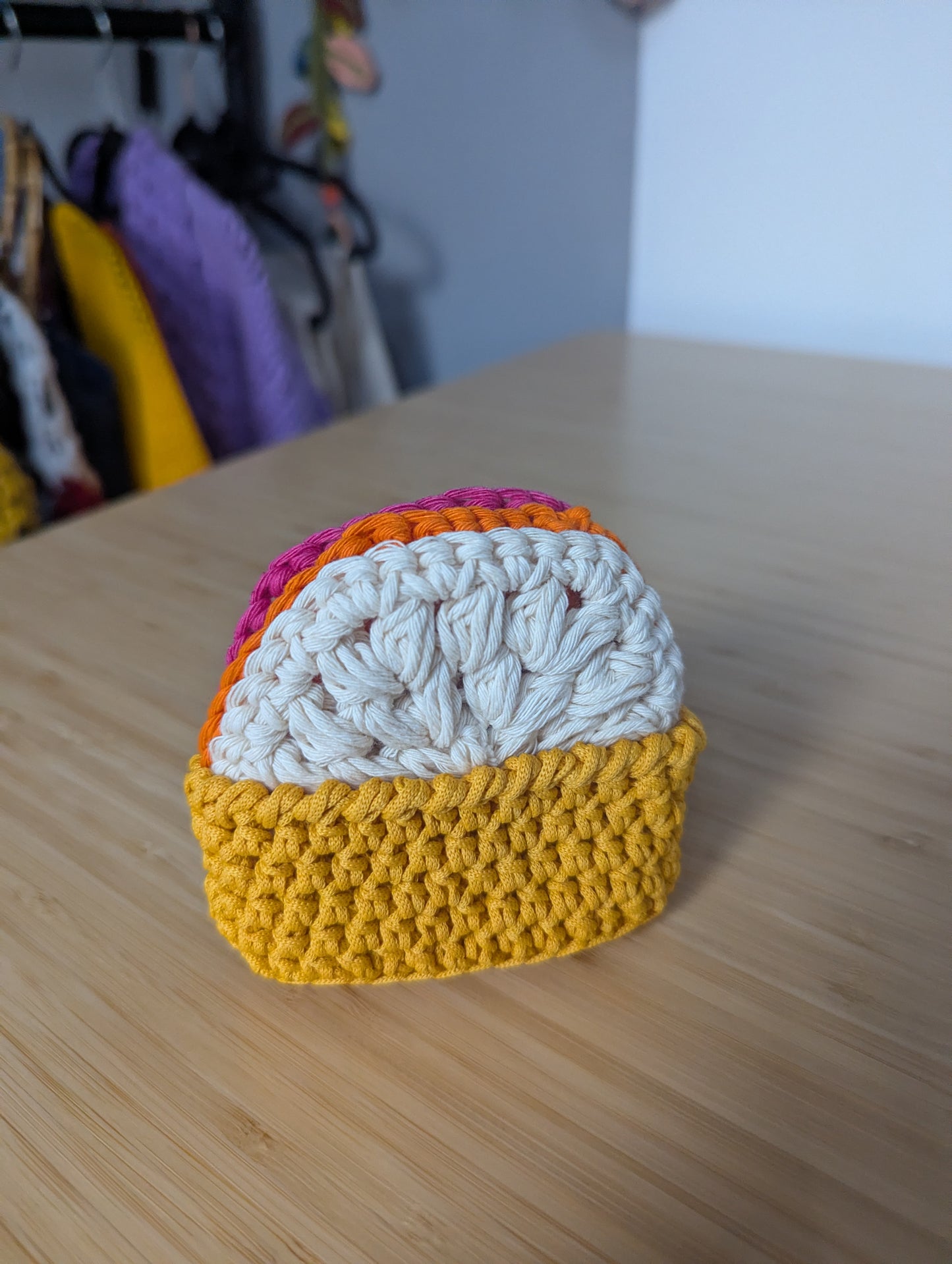 Reusable Crochet Face Scrubbies Set with Storage Basket – Set of 3