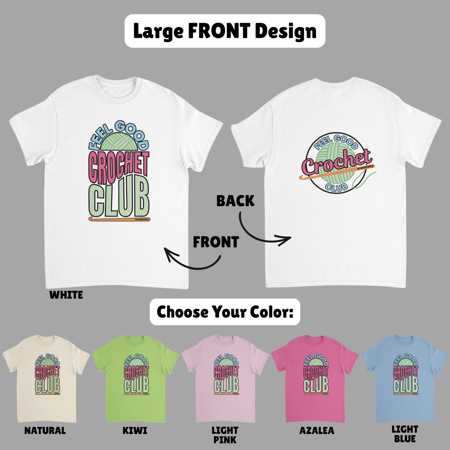 RETRO Feel Good Crochet Club T-Shirt - 2 Design Options