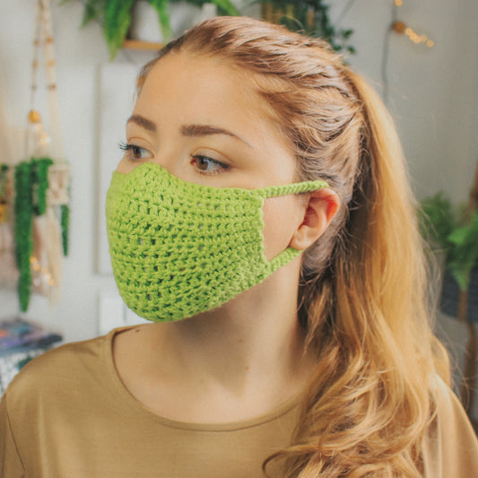 How to Crochet a Face Mask | With Elastic Straps and Lining! Written and Diagram Pattern