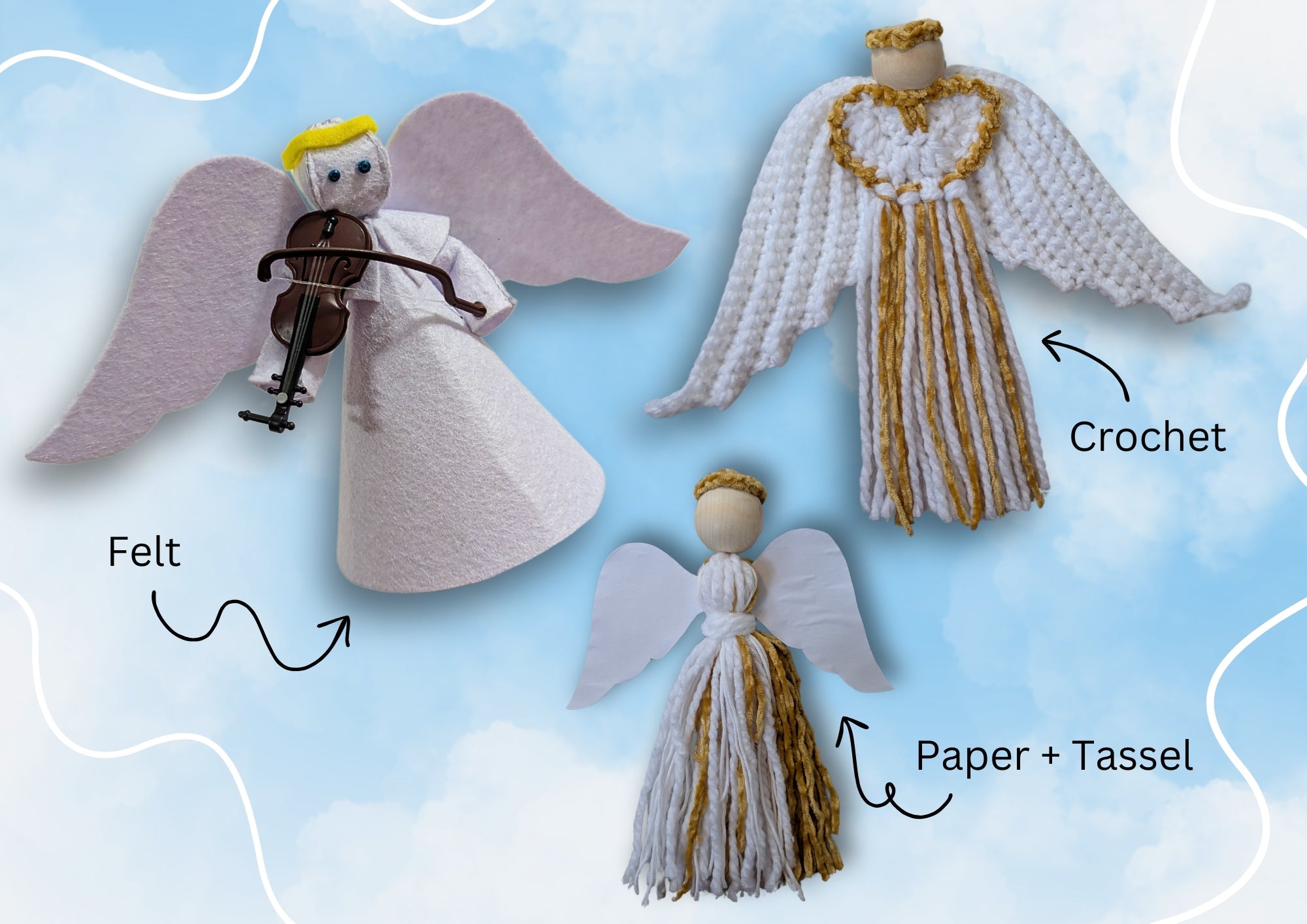 Angels Robe Pattern Free 3 Free Angel Patterns to Download | Angels of Hope Garland Project ...