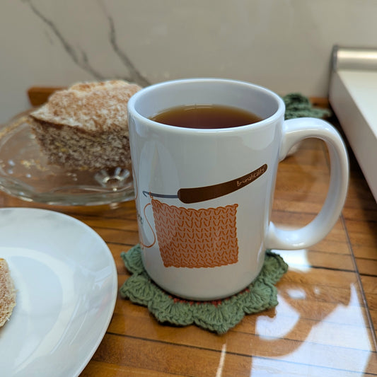 One more row... Then I'll make another coffee! by Brunaticality - Ceramic 15oz Mug