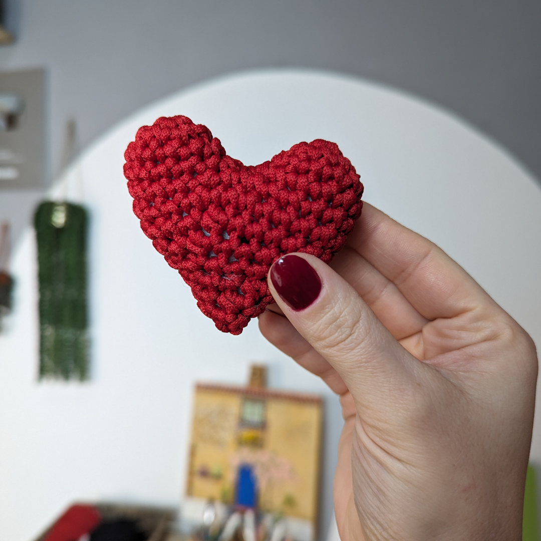 Crochet 3D Heart Pattern, Amigurumi Crochet Heart, Crochet Written Pattern, Crochet Heart, Brunaticality