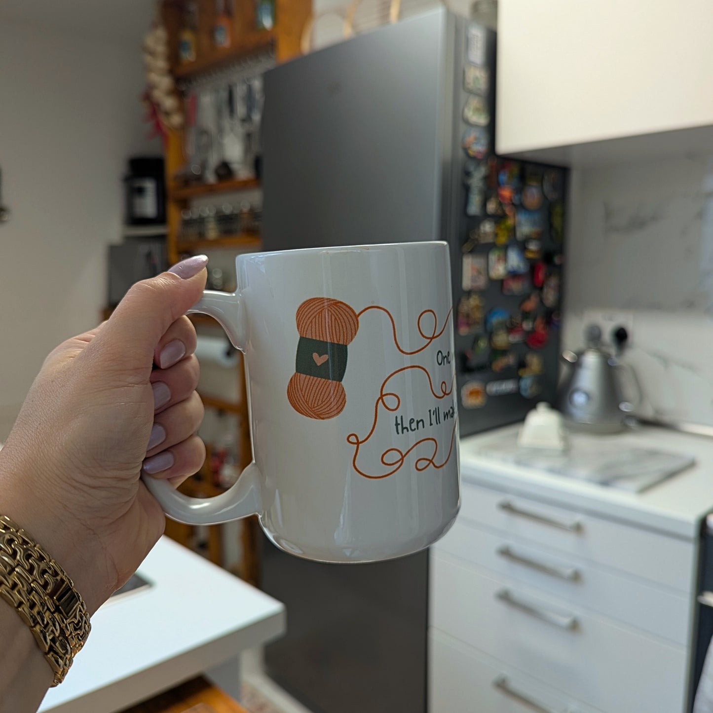 One more row... Then I'll make another coffee! by Brunaticality - Ceramic 15oz Mug