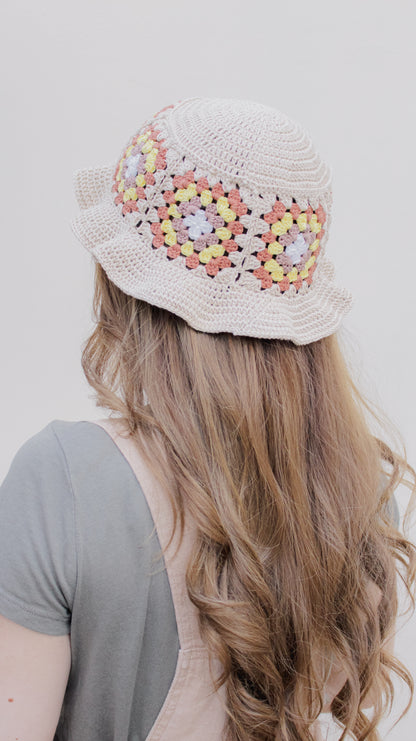 Crochet Granny Square Bucket Hat Written Pattern - DUNE Bucket Hat Crochet Pattern By Brunaticality