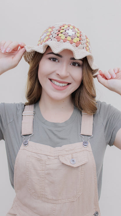 Crochet Granny Square Bucket Hat Written Pattern - DUNE Bucket Hat Crochet Pattern By Brunaticality