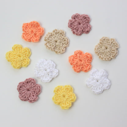 Flowers and Leaves Crochet Pattern - 3 flowers & 3 leaves, crochet flowers and leaves pattern, crochet flowers, crochet leaves