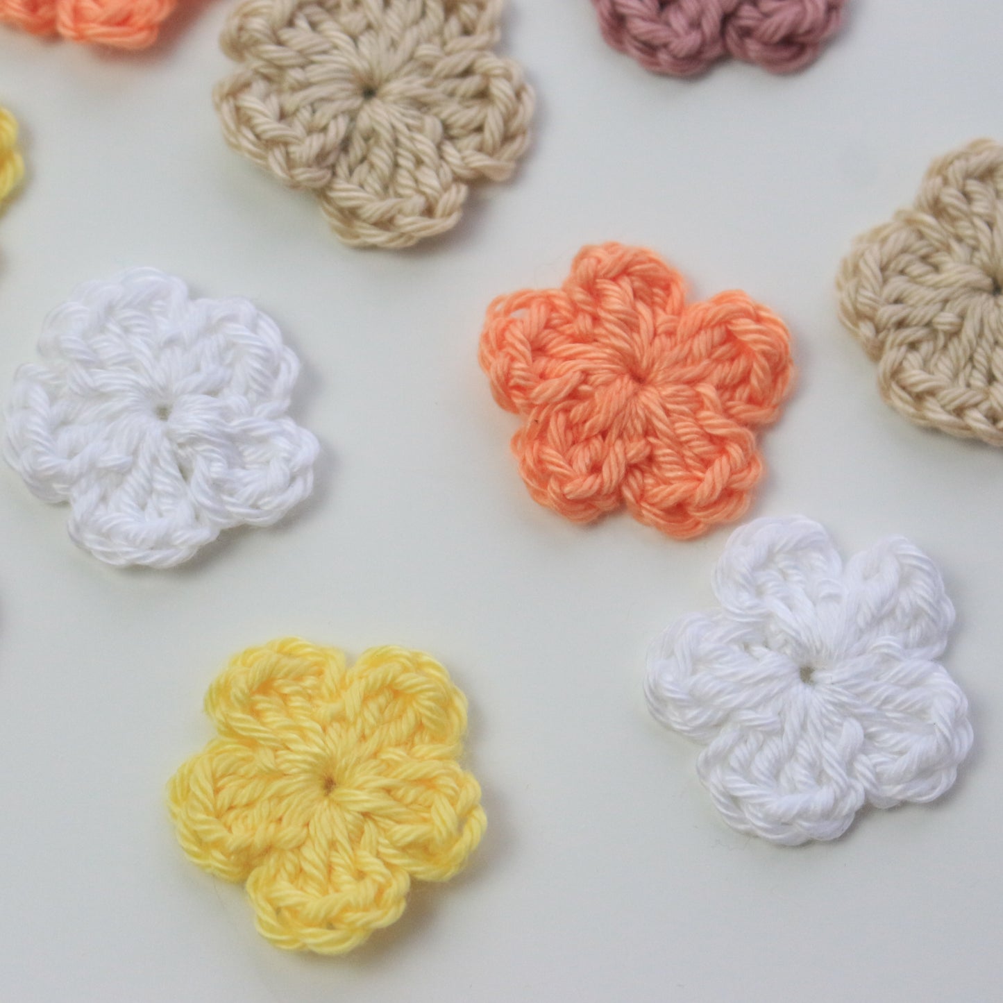 Crochet Mini Flower Written Pattern, crochet flower chart and written instructions, flower crochet pattern, tiny crochet pattern