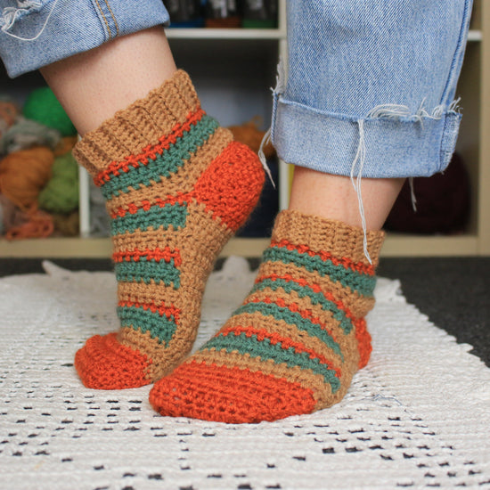 Crochet Socks Written Pattern, The Flat Crochet Socks Pattern, Brunati ...