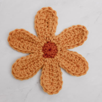 Crochet Retro Flower Written Pattern, Groovy Crochet Flower Pattern by Brunaticality