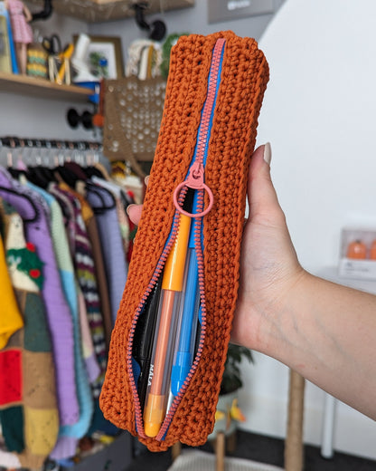 Hook Case Crochet Pattern - Zippered Tool Pouch PDF Crochet Pattern - Brunaticality