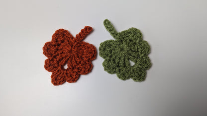 Crochet Autumn Appliques Set of 4, Crochet Written Pattern, Crochet, Brunaticality