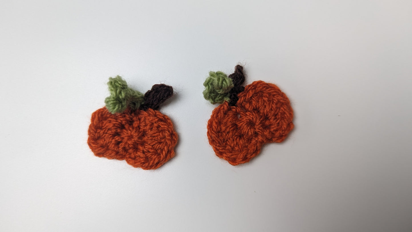 Crochet Autumn Appliques Set of 4, Crochet Written Pattern, Crochet, Brunaticality