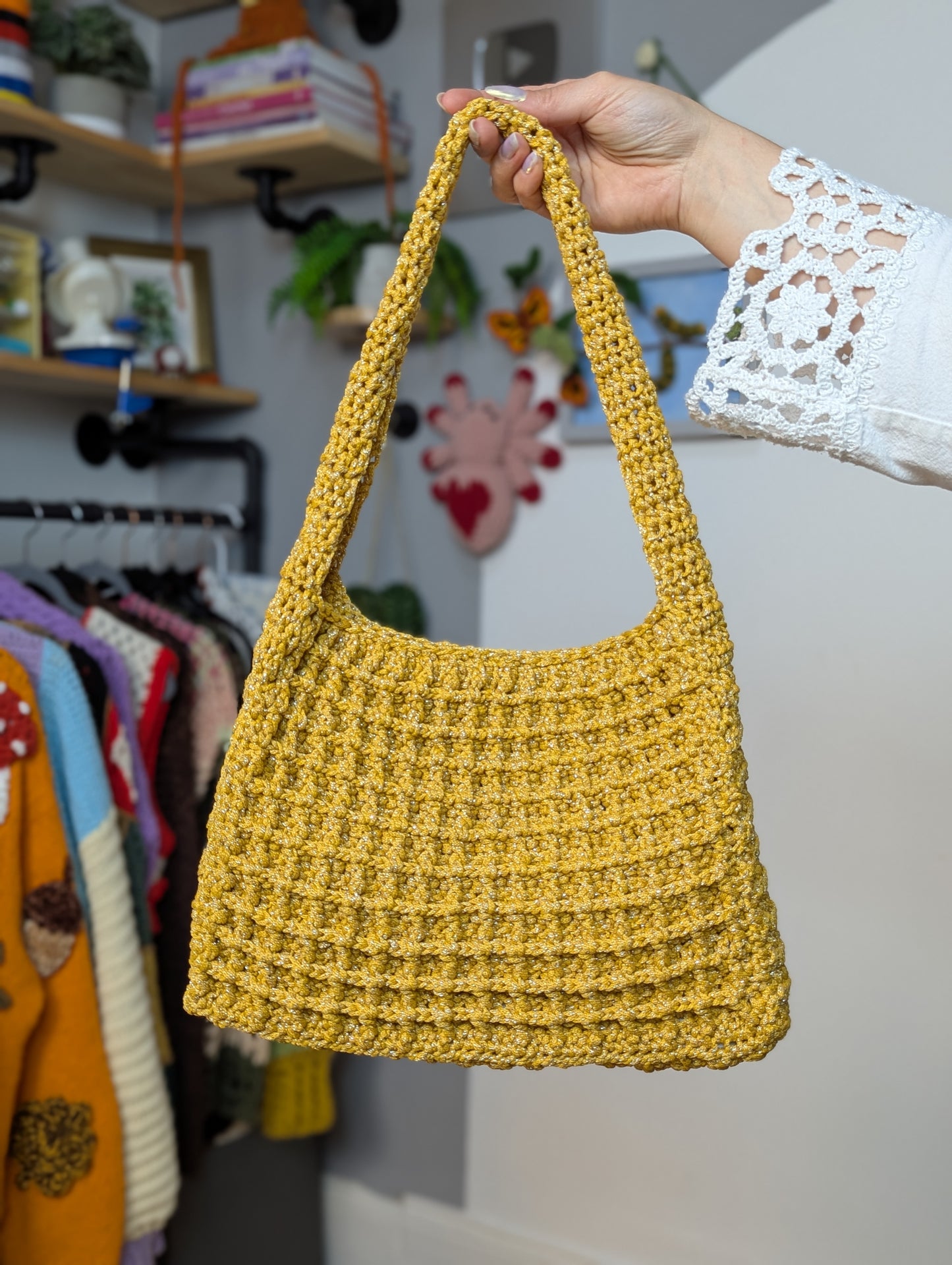 Crochet Shoulder Bag Pattern, Crochet Pattern, Crochet Bag, Sac au Crochet, Bolso de Crochet, Häkelmuster für eine Tasche, Brunaticality