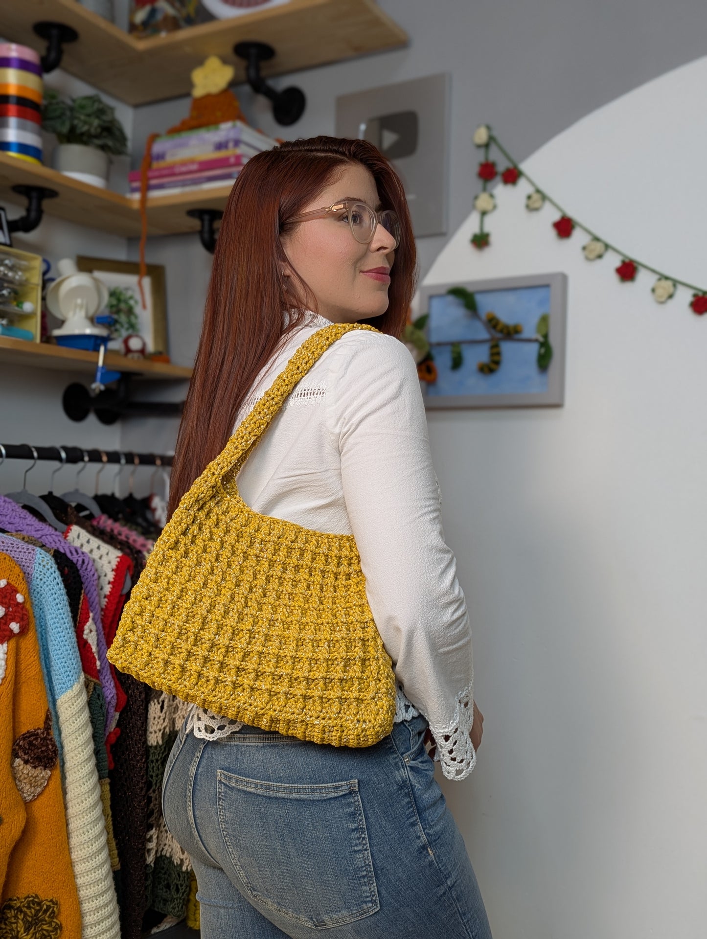 Crochet Shoulder Bag Pattern, Crochet Pattern, Crochet Bag, Sac au Crochet, Bolso de Crochet, Häkelmuster für eine Tasche, Brunaticality
