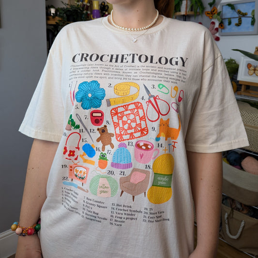 Crochetology T-Shirt - For Crochet Lovers - Classic Crewneck T-shirt by Brunaticality