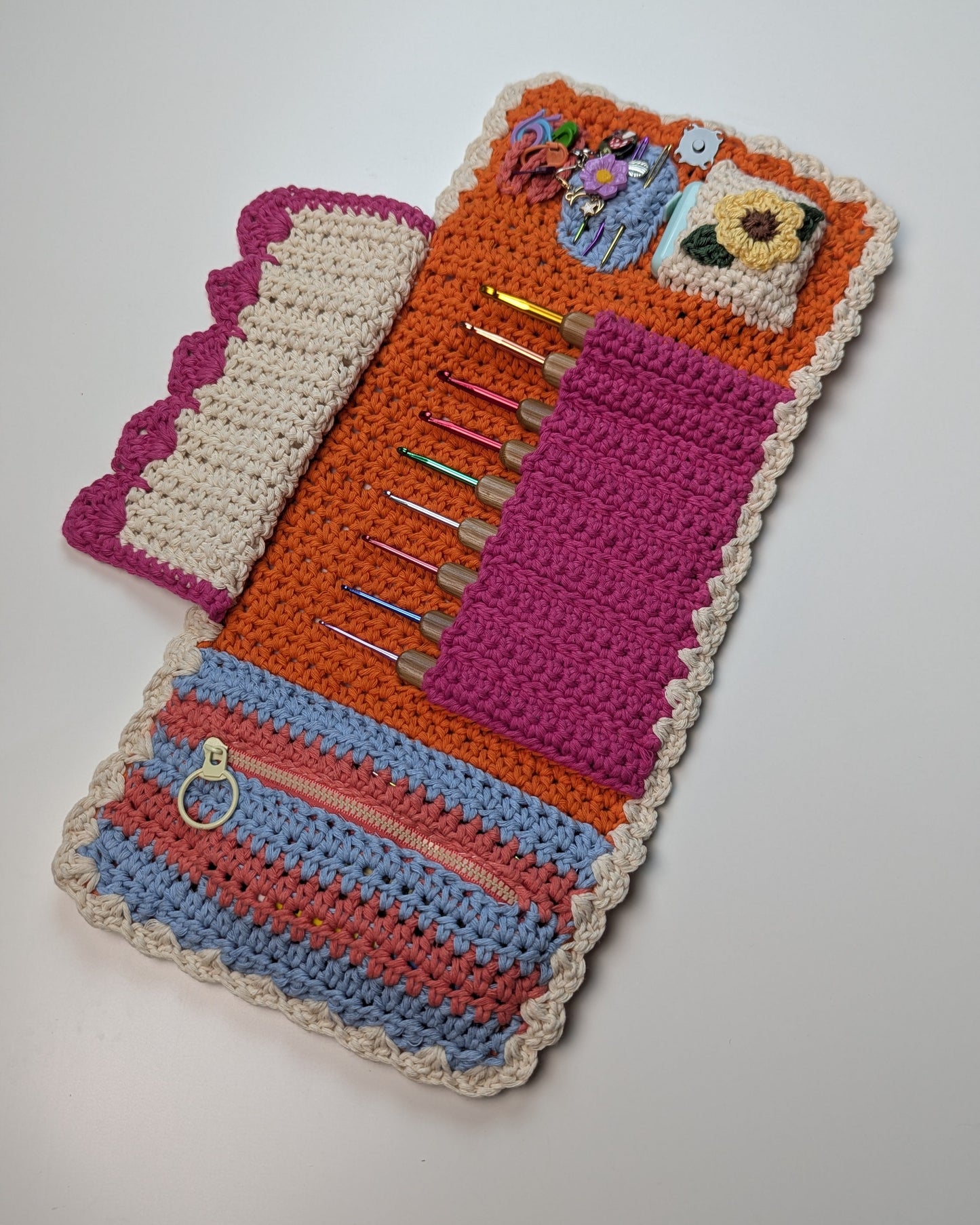 Crochetto Hook Case - Crochet Organizer Pattern, Crochet Hook Organizer Case Pattern, Crochet Pattern Storage Bag (PDF Download)