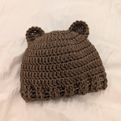 Easy Crochet Baby Beanie Crochet Pattern, Sizes 0-12 Months, Animal Hat Set, Bear Bunny Frog Cat Cow Ears, Crochet Baby Hat