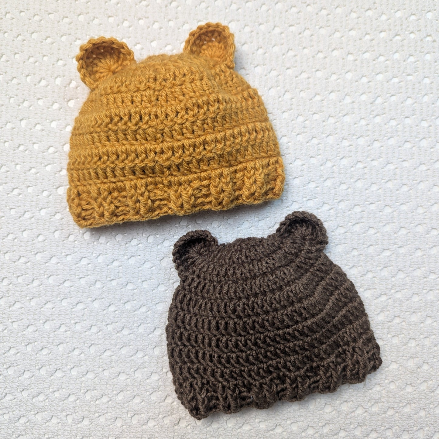 Easy Crochet Baby Beanie Crochet Pattern, Sizes 0-12 Months, Animal Hat Set, Bear Bunny Frog Cat Cow Ears, Crochet Baby Hat