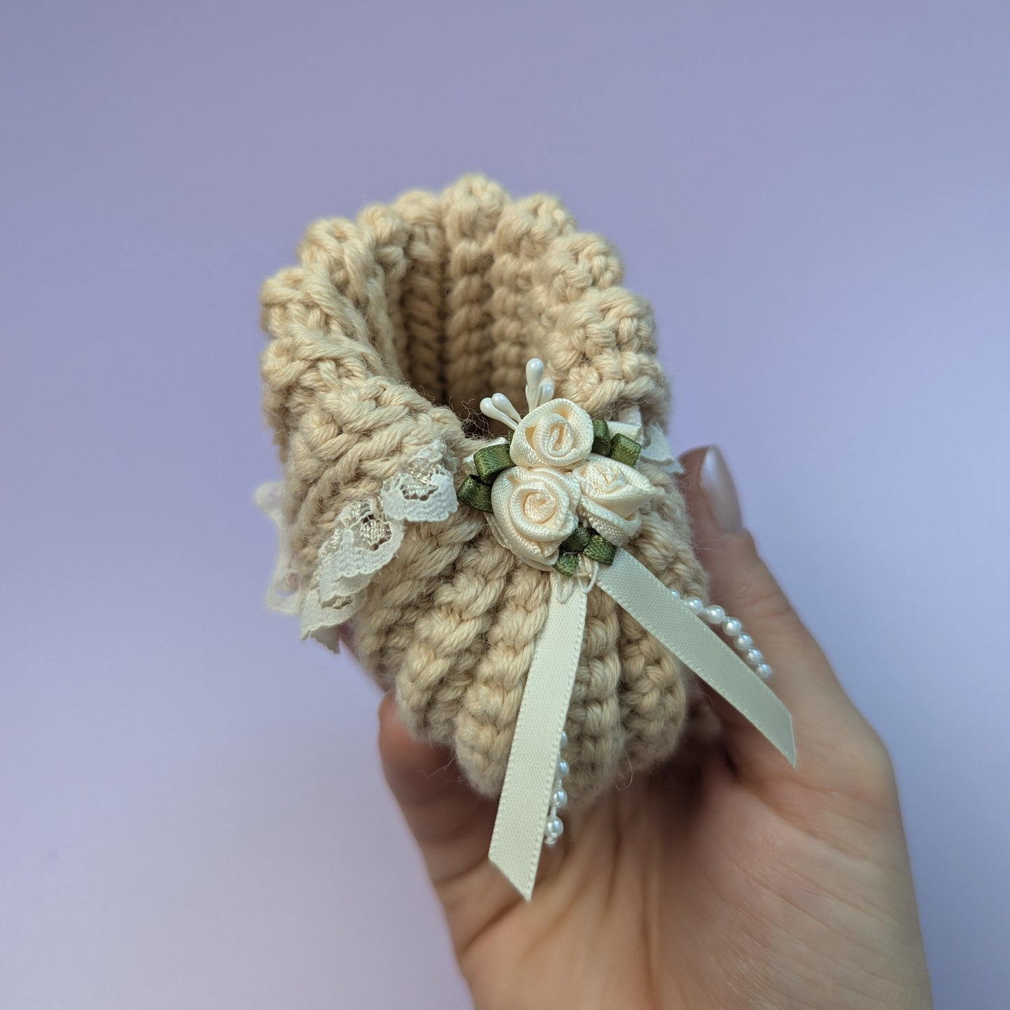 My First Steps Baby Booties Crochet Pattern PDF, 2 Sizes, 0-3 & 3-6 Months