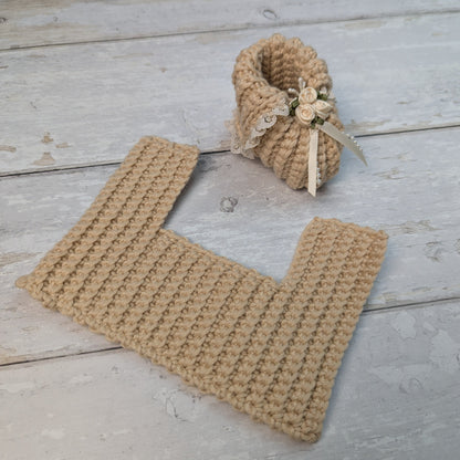 My First Steps Baby Booties Crochet Pattern PDF, 2 Sizes, 0-3 & 3-6 Months