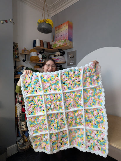 Crochet Baby Blanket Pattern with Video Tutorial (PDF Pattern) - Snuggles Crochet Baby Blanket - Beginner Friendly - 5 DAYS CROCHET-ALONG (CAL)
