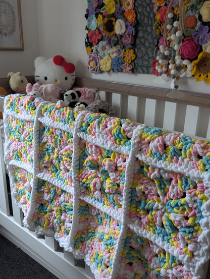 Crochet Baby Blanket Pattern with Video Tutorial (PDF Pattern) - Snuggles Crochet Baby Blanket - Beginner Friendly - 5 DAYS CROCHET-ALONG (CAL)