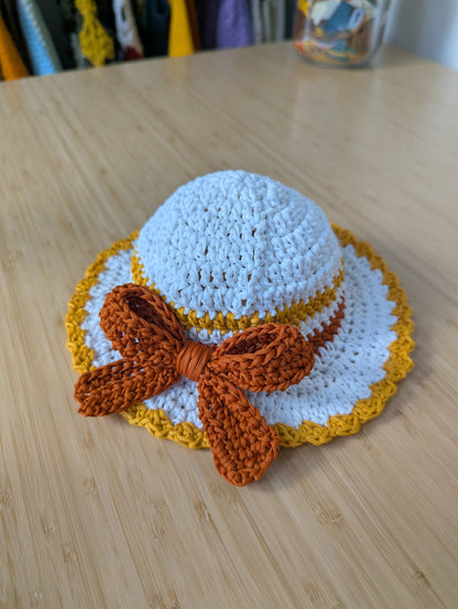 Easy Baby Sun Hat Crochet Pattern | Sizes 0–12 Months 4 Sizes | PDF Digital Download