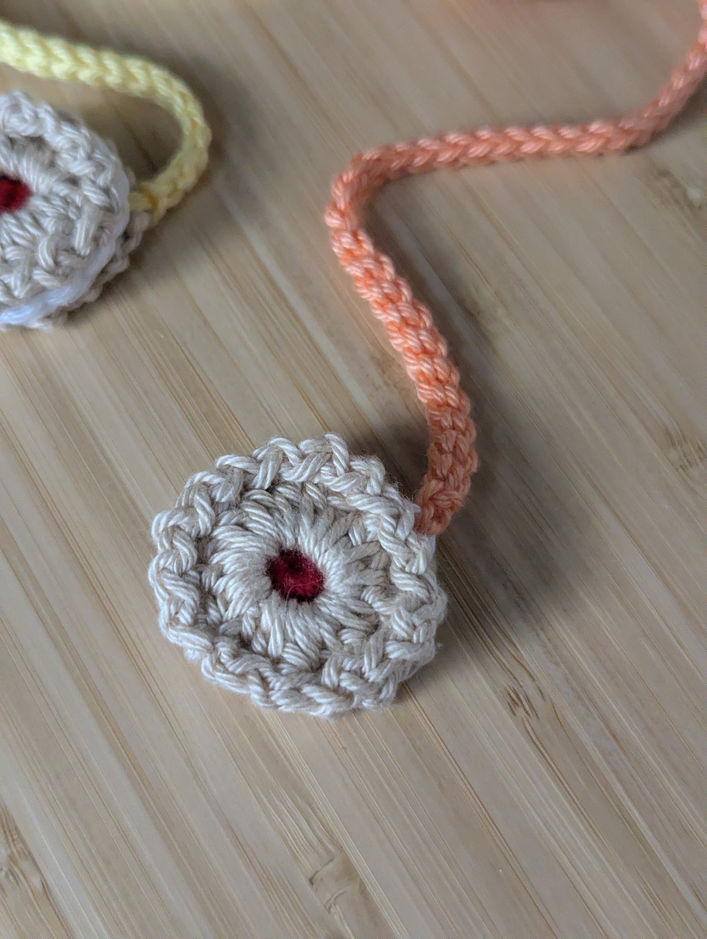 Handmade Crochet Coffee Cup & Biscuit Bookmark – Cute Book Accessory