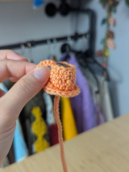 Handmade Crochet Coffee Cup & Biscuit Bookmark – Cute Book Accessory