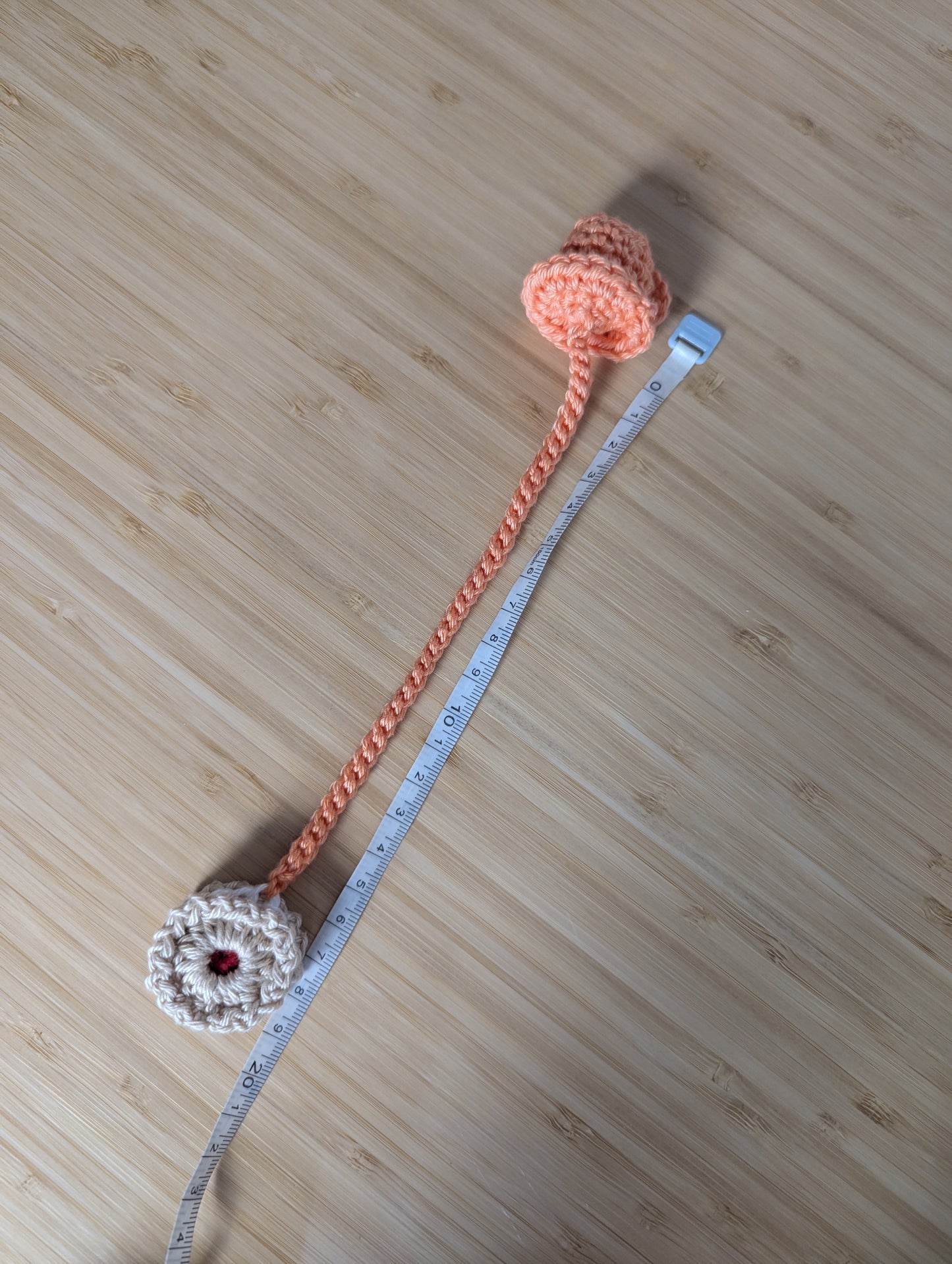 Handmade Crochet Coffee Cup & Biscuit Bookmark – Cute Book Accessory