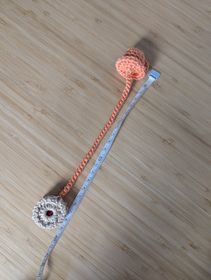 Handmade Crochet Coffee Cup & Biscuit Bookmark – Cute Book Accessory