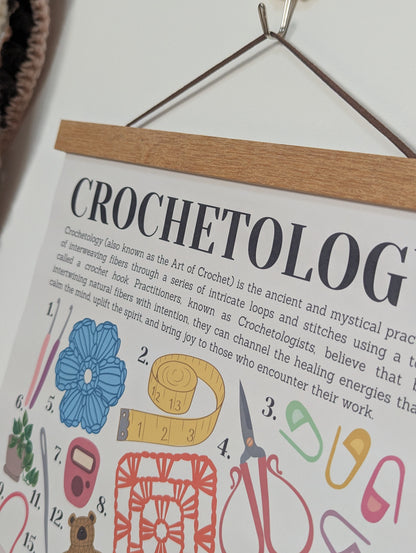 Crochelogy Wall Print – Crochet Lover Wall Decor | Premium Matte Paper Poster