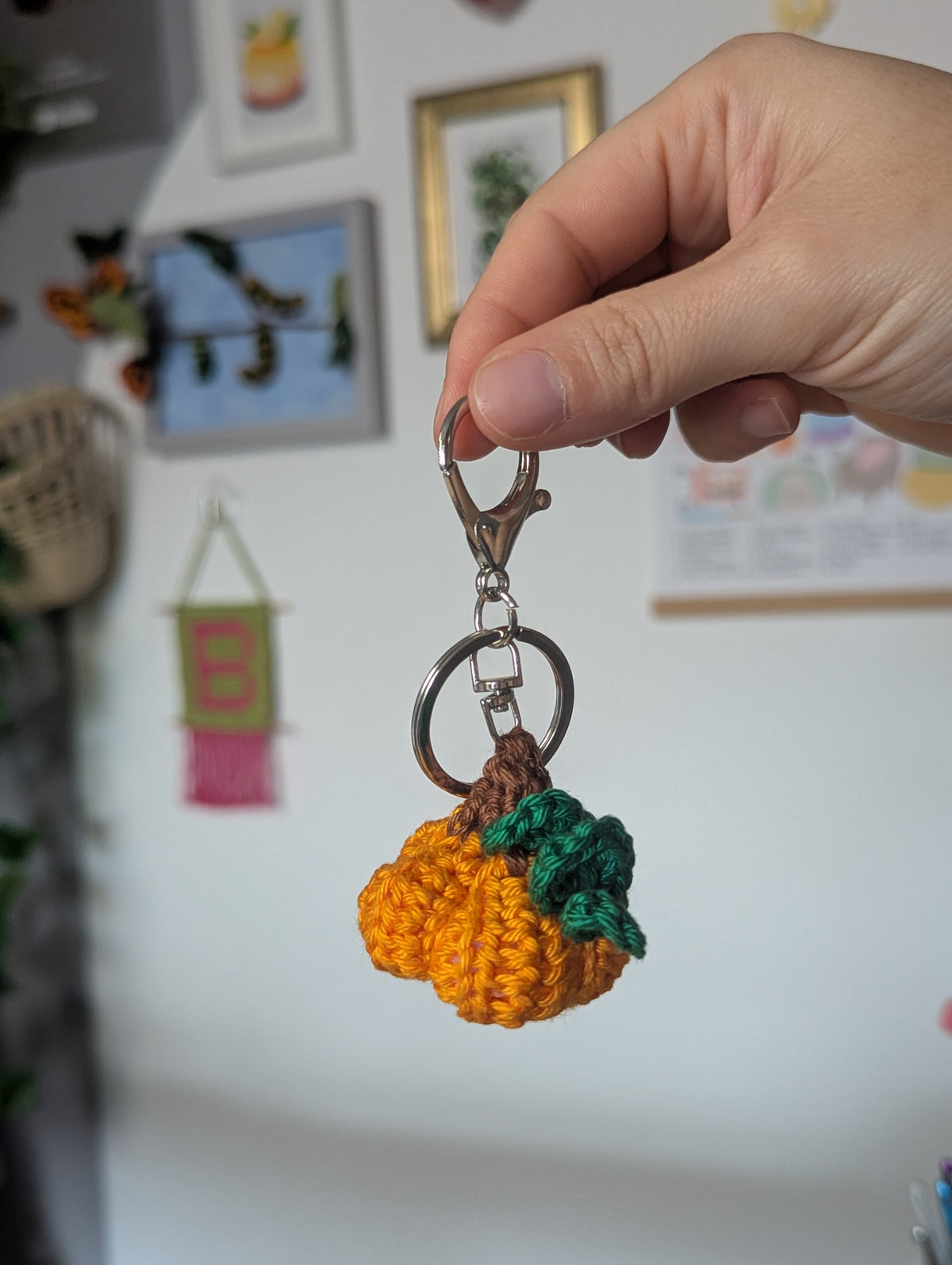 Mini Pumpkin Crochet Keychain Kit | DIY Autumn Crochet Kit | Beginner-Friendly Pumpkin Craft