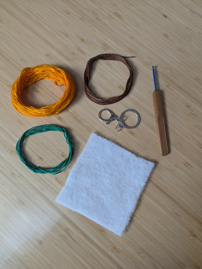 Mini Pumpkin Crochet Keychain Kit | DIY Autumn Crochet Kit | Beginner-Friendly Pumpkin Craft
