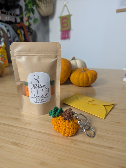 Mini Pumpkin Crochet Keychain Kit | DIY Autumn Crochet Kit | Beginner-Friendly Pumpkin Craft