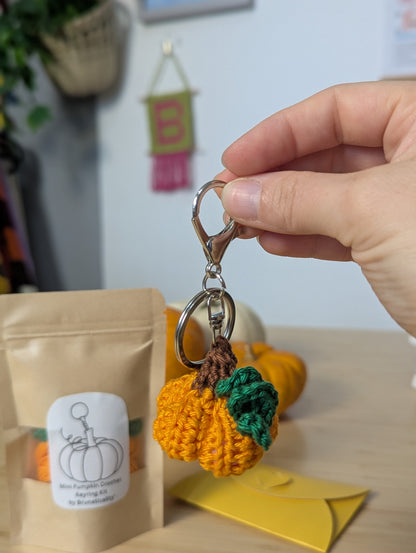 Mini Pumpkin Crochet Keychain Kit | DIY Autumn Crochet Kit | Beginner-Friendly Pumpkin Craft