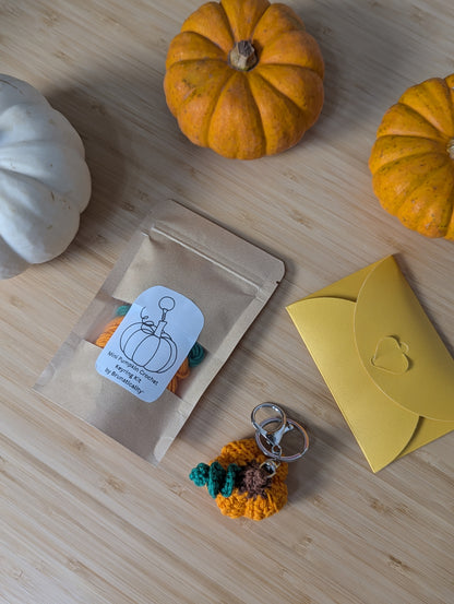 Mini Pumpkin Crochet Keychain Kit | DIY Autumn Crochet Kit | Beginner-Friendly Pumpkin Craft