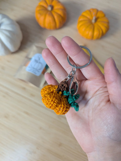 Mini Pumpkin Crochet Keychain Kit | DIY Autumn Crochet Kit | Beginner-Friendly Pumpkin Craft