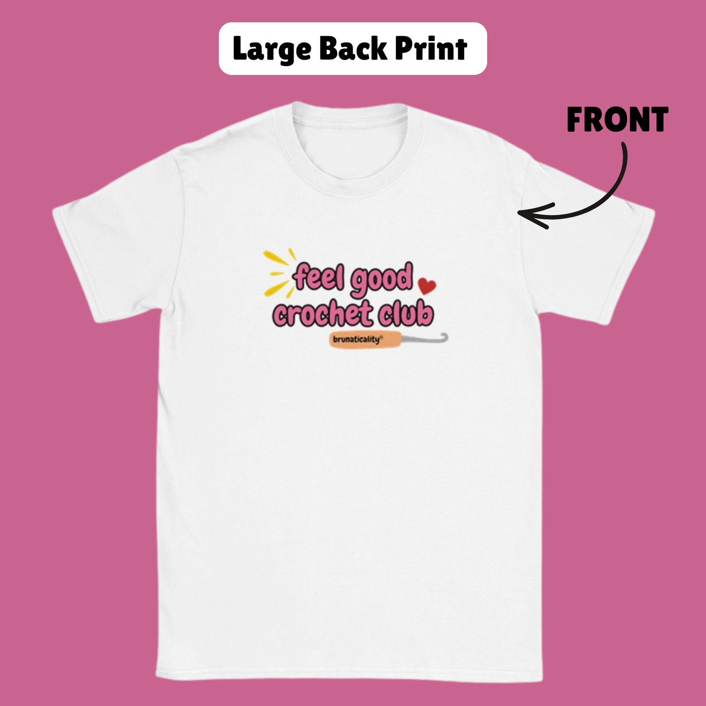 CUTE Feel Good Crochet Club Doodle T-Shirt - 2 Design Options