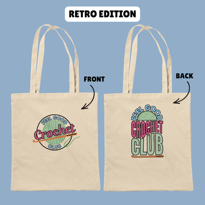 Feel Good Crochet Club Cotton Tote Bag – Cute & Retro Editions