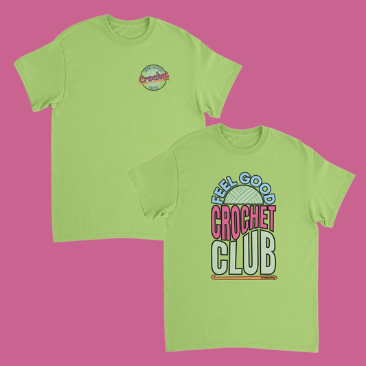 RETRO Feel Good Crochet Club T-Shirt - 2 Design Options