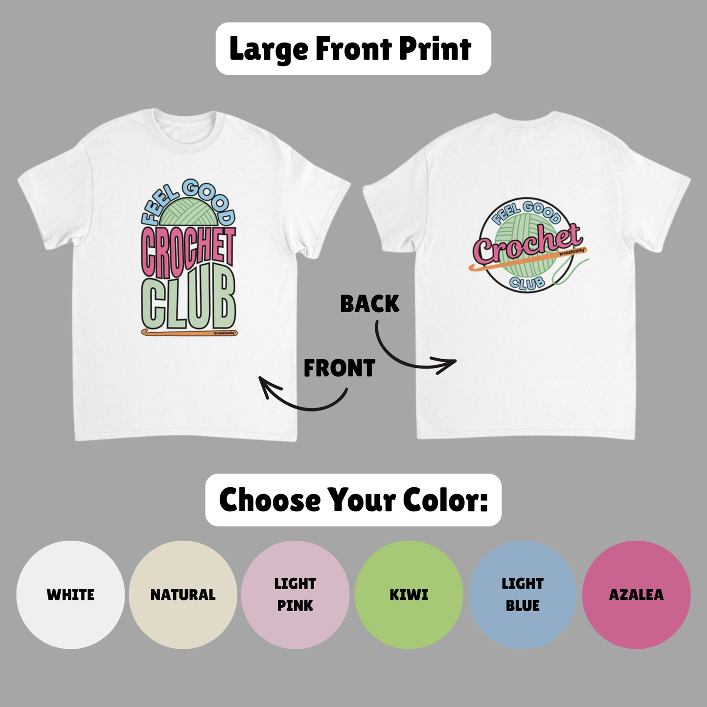 RETRO Feel Good Crochet Club T-Shirt - 2 Design Options