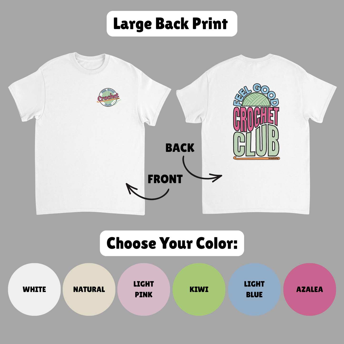RETRO Feel Good Crochet Club T-Shirt - 2 Design Options