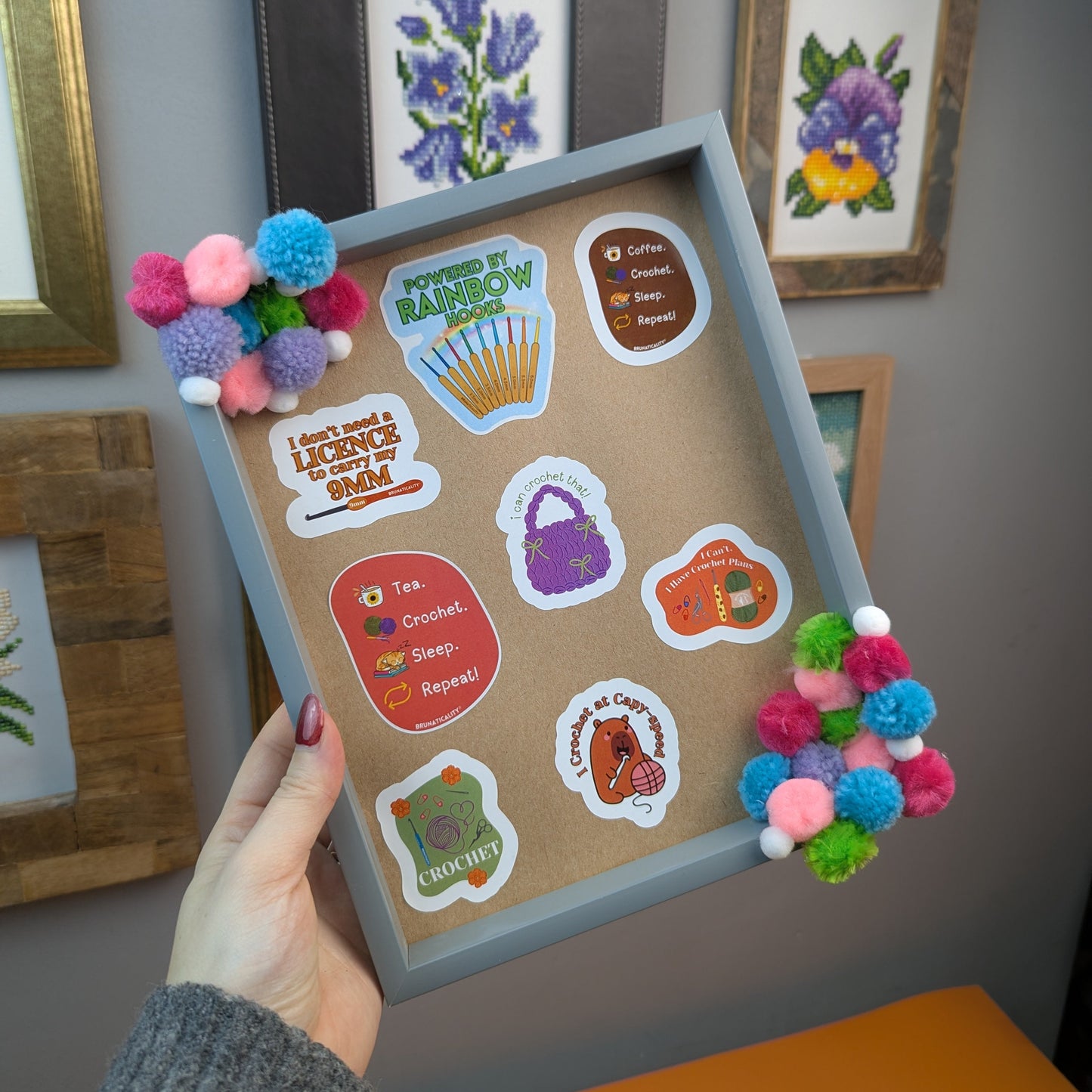 8 pcs Crochet Stickers, Crochet Lover Sticker Pack (8 Designs) | Cute Crochet Stickers for Crochet Lovers