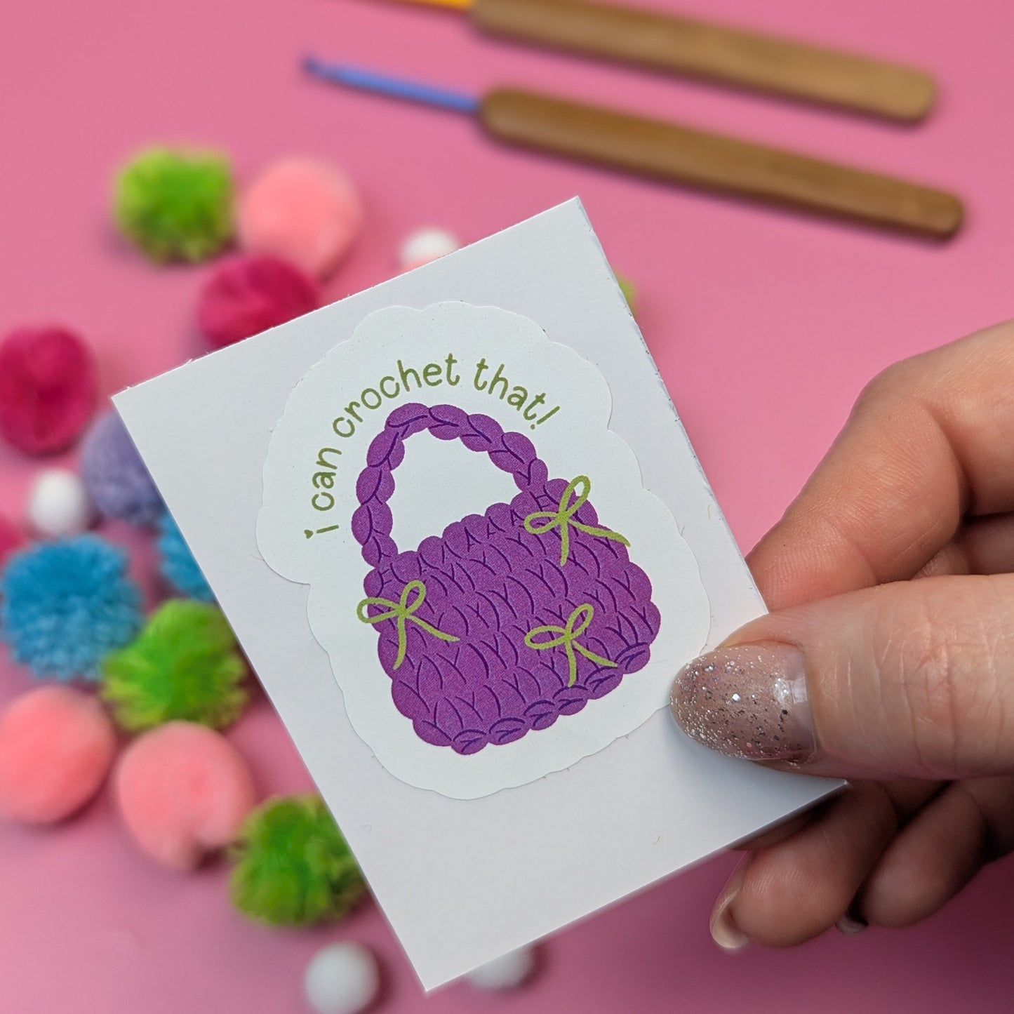 8 pcs Crochet Stickers, Crochet Lover Sticker Pack (8 Designs) | Cute Crochet Stickers for Crochet Lovers