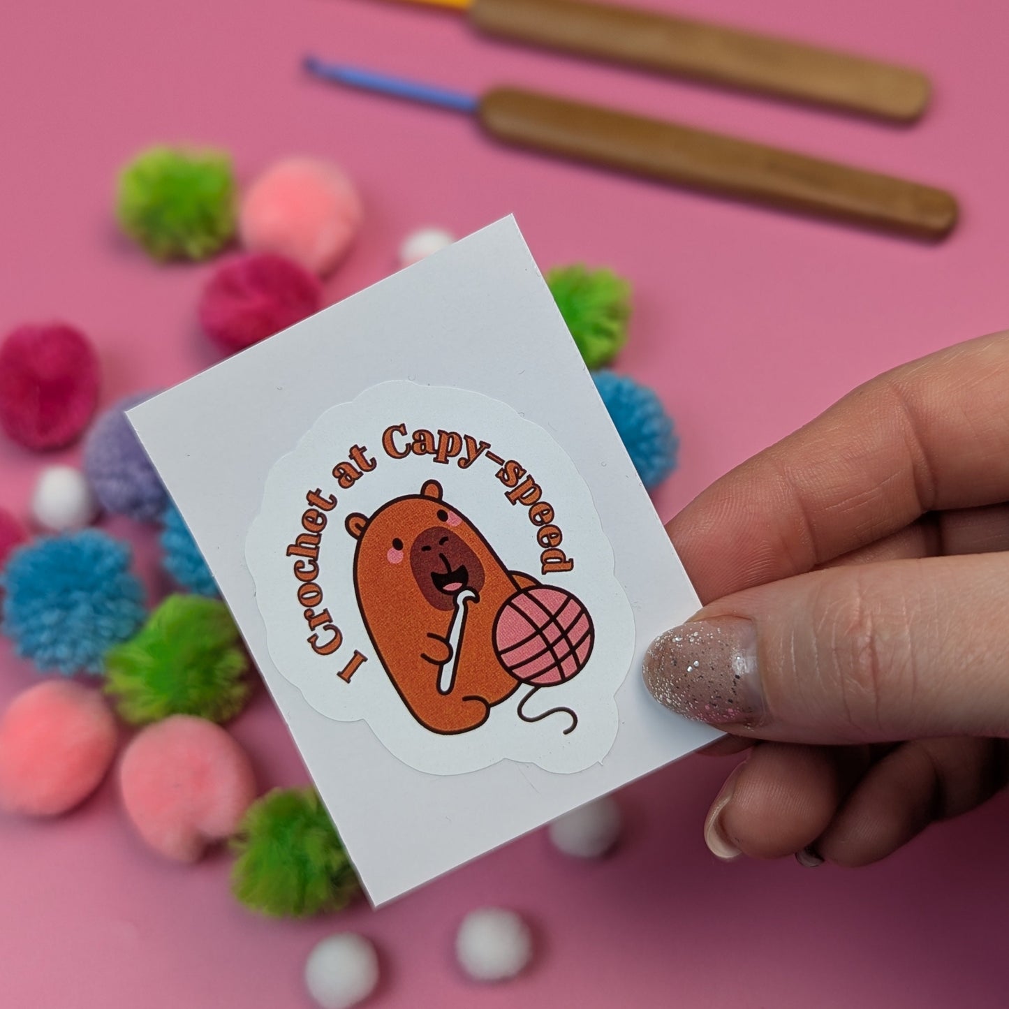 8 pcs Crochet Stickers, Crochet Lover Sticker Pack (8 Designs) | Cute Crochet Stickers for Crochet Lovers